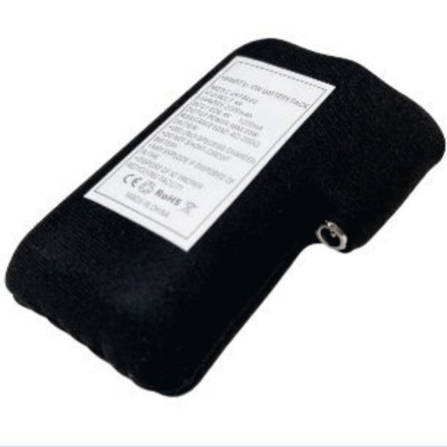 黒い布で包まれた 18650 リチウムイオン電池パック 2S1P 7.4V 2000mAh 2200mAh 2600mAh 3500mAh バッテリーパック加熱手袋用