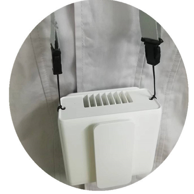 首掛け・ウエストクリップ両用 多機能パーソナルベルトファン 内蔵5000mAhバッテリー 5V USB ポータブルウェアラブルファン