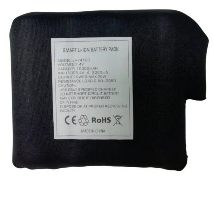 黒いダイビング衣装 7.4V 10000mah バッテリー 21700 2S2P 暖かいコート