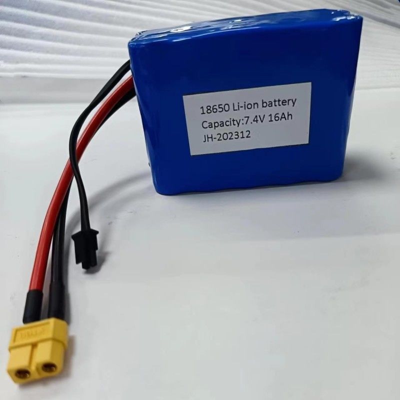 カスタム バッテリー パック 7.4V 16Ah 2S5P 18650 セル 3200mAh BMS 25A MX3.0 充電プラグ付き
