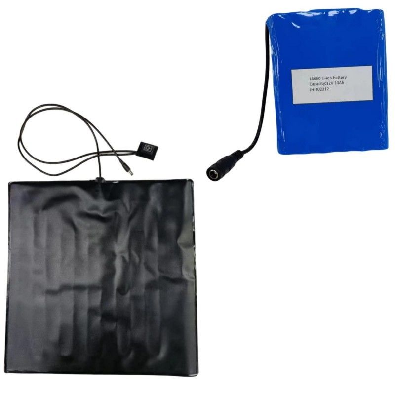 オーダーメイド 12V 10Ah バッテリーヒートパッド セット PVCパッド 35x35cm ピザ配送袋用