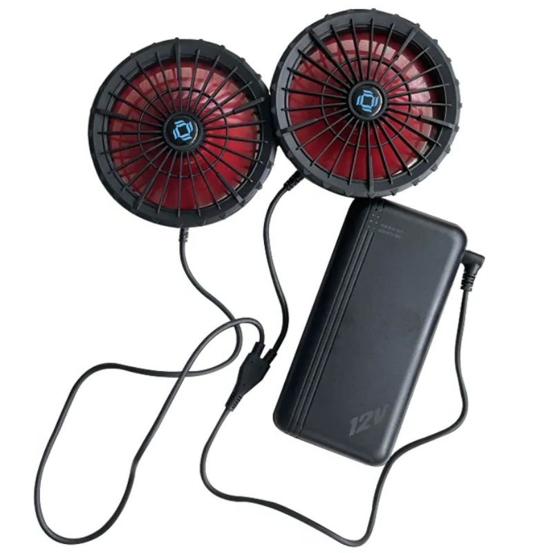 エアコン ジャケット 冷却扇風機 バッテリー 12v 20000mAh 高速 10H 作業時間