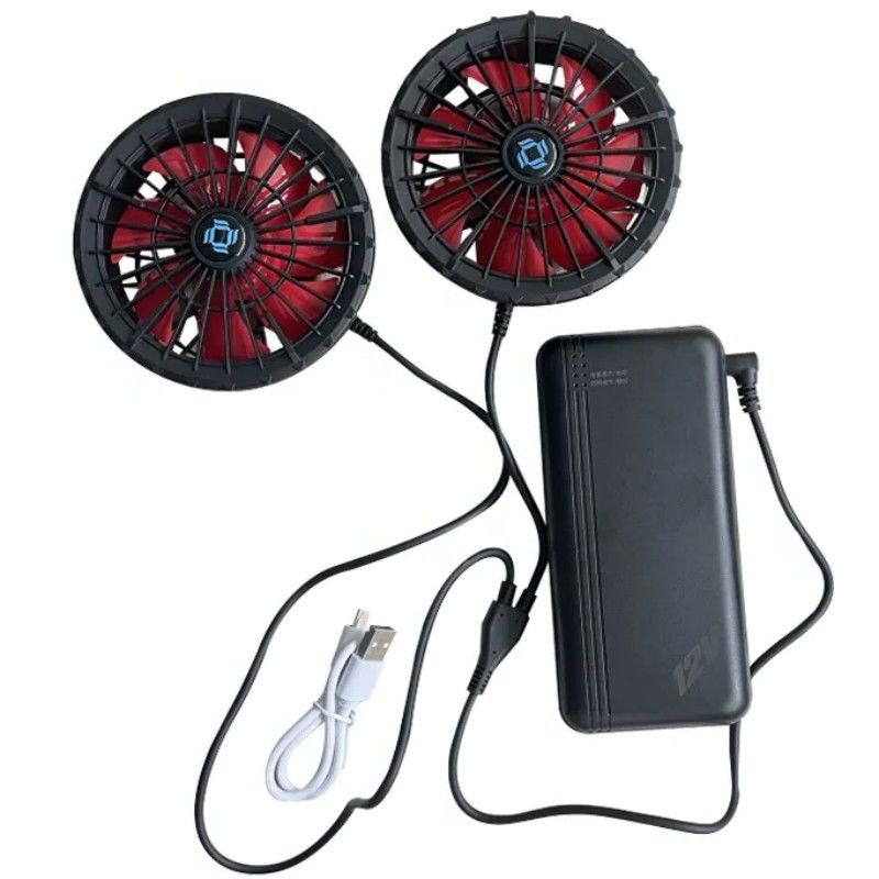 12v バッテリージャケット 冷却扇風機セット フルスピード 12時間 作業 冷却ジャケット ウェスト