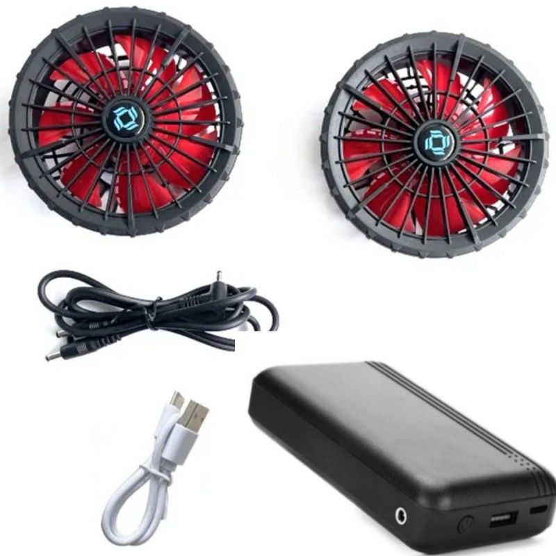 労働服 ジャケット 冷却扇風機 バッテリーセット 12V 10000mAh 中国製ブラシレスモーター