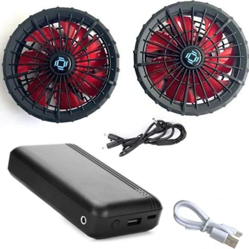 労働服 ジャケット 冷却扇風機 バッテリーセット 12V 10000mAh 中国製ブラシレスモーター
