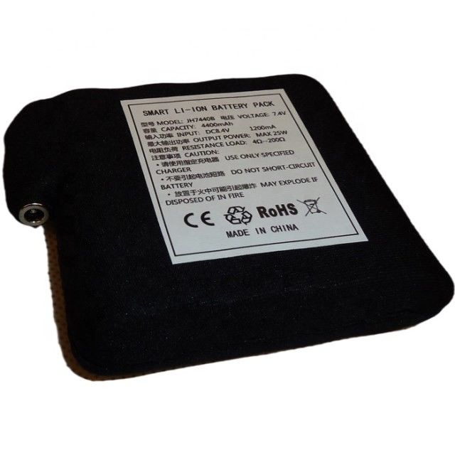 黒い布に包まれた電池 7.4V 4400mAh 5200mAh 6400mAh 7000mAh バッテリー