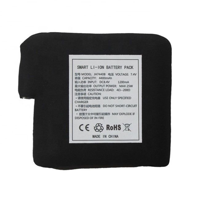 黒い布に包まれた電池 7.4V 4400mAh 5200mAh 6400mAh 7000mAh バッテリー