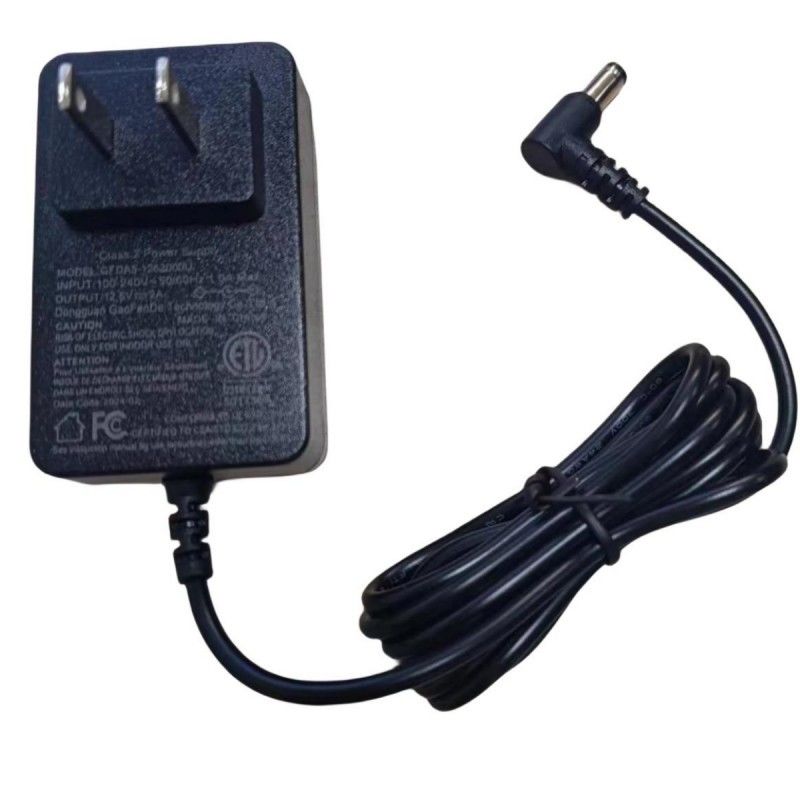 12V バッテリー充電器 2A USプラグ DC 曲がり頭 90° 2.1mm バレル ジャック 2アンプ