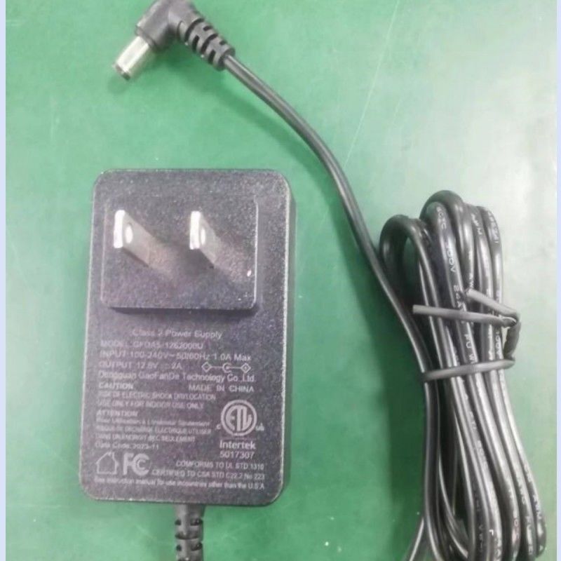 12V バッテリー充電器 2A USプラグ DC 曲がり頭 90° 2.1mm バレル ジャック 2アンプ
