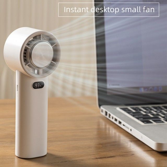 無段階速度調整 アイス冷却ファン 13000 RPM ブレードレス ポータブルハンドヘルドファン 3600mAh