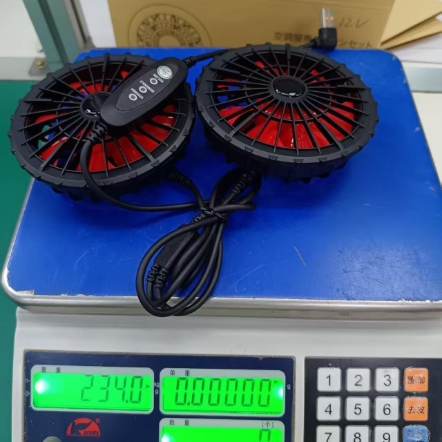 ジャケット冷却ファン 12V ファン USB制御 風速 12V 高 9V 中 5V 低