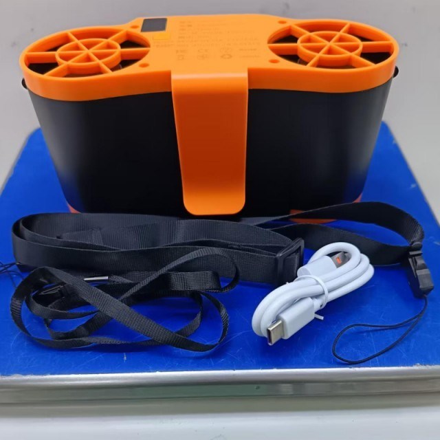 20000mAhバッテリー ポータブルウエストファン 6段階風量調節とモバイルバッテリー機能