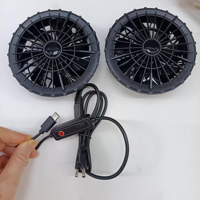 5V 空気冷却扇 2pcs タイプCプラグで外勤者のためのシャツ扇内側