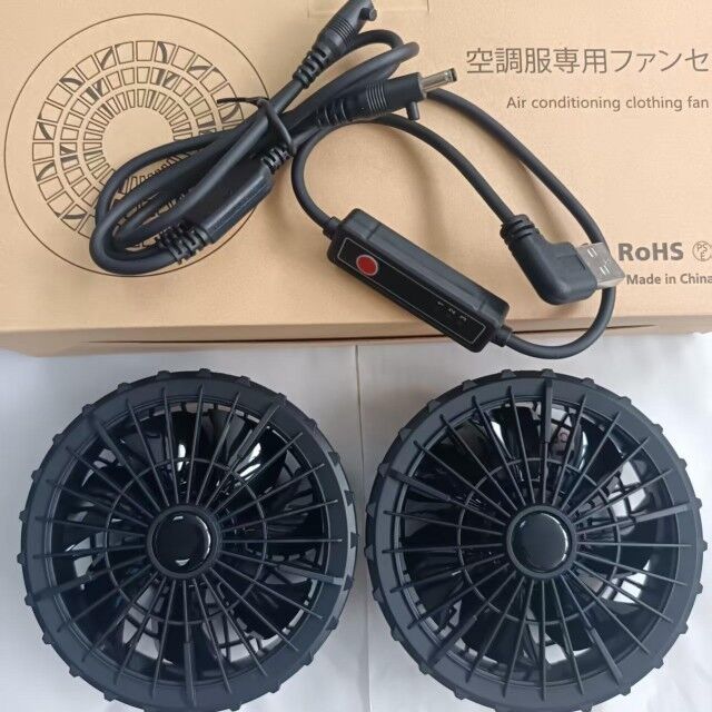夏用冷却アウターウェアファン、ジャケット冷却ファン用3段階速度、超薄型34mm